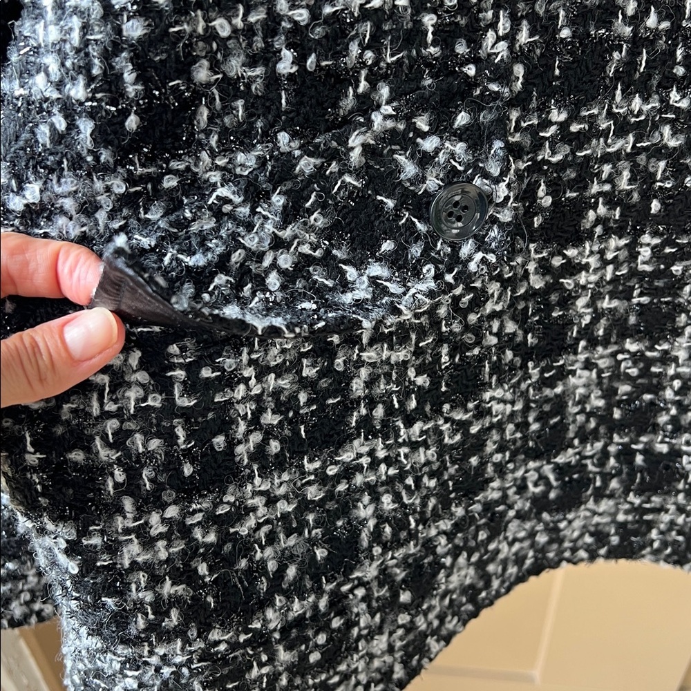 Powder River Outfitters XXL Tweed Black Gray Zip Up Coat Jacket Wool Blend - Picture 6 of 11